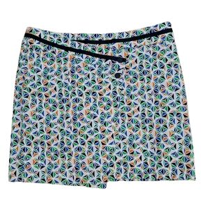 Oxford golf skort skirt shorts Muticolor green blue orange size 12
